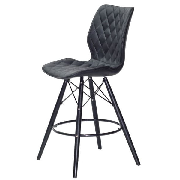 Напівбарний стілець Onder Mebli Nolan BAR 65 - BK Чорний Екошкіра-3