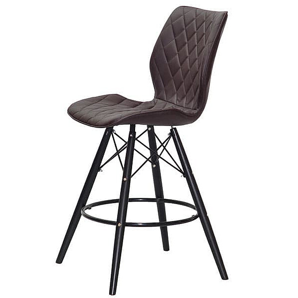 Напівбарний стілець Onder Mebli Nolan BAR 65 - BK Коричневий 1015 Екошкіра-3