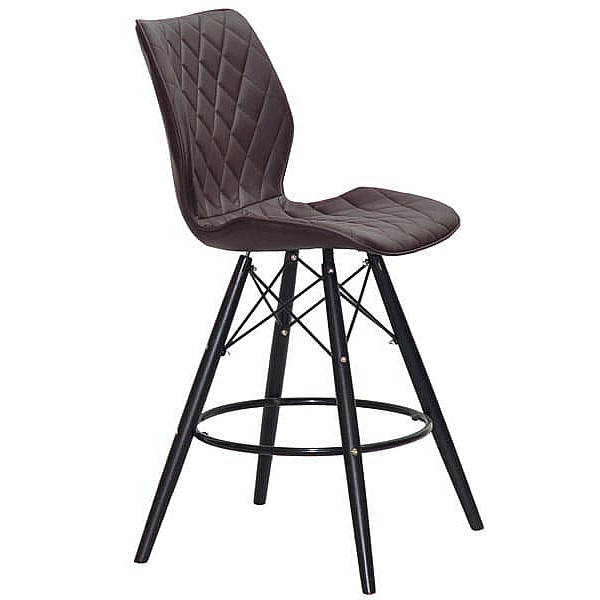 Напівбарний стілець Onder Mebli Nolan BAR 65 - BK Коричневий 1015 Екошкіра-2