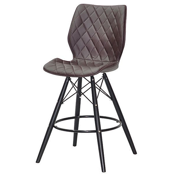 Напівбарний стілець Onder Mebli Nolan BAR 65 - BK Коричневий 1015 Екошкіра-1