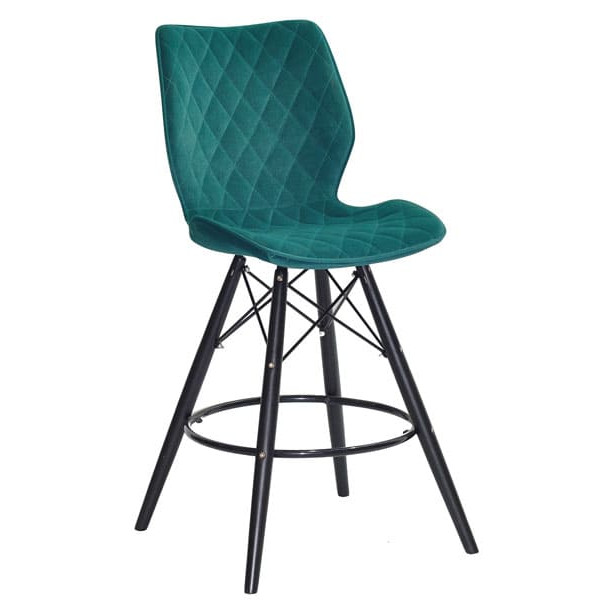 Полубарный стул Onder Mebli Nolan BAR 65 - BK Зеленый B-1003 Бархат-0
