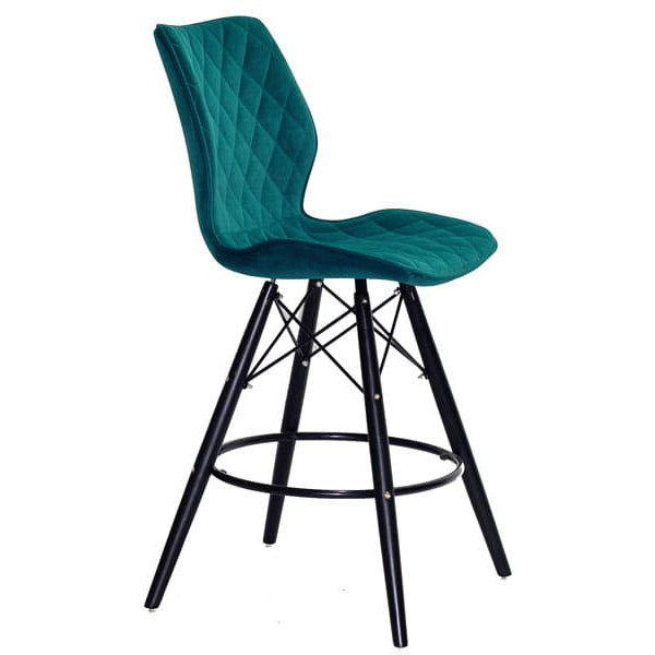 Полубарный стул Onder Mebli Nolan BAR 65 - BK Зеленый B-1003 Бархат-2