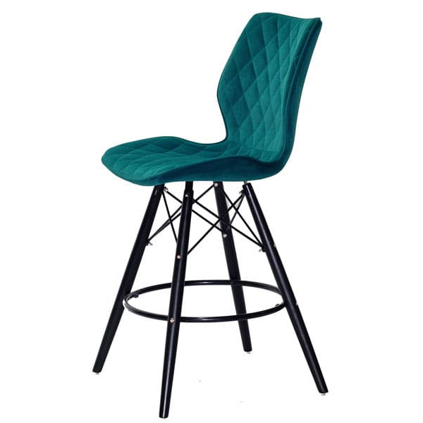 Полубарный стул Onder Mebli Nolan BAR 65 - BK Зеленый B-1003 Бархат-3