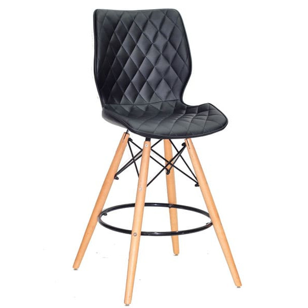 Напівбарний стілець Onder Mebli Nolan BAR 65 Чорний Екошкіра-0