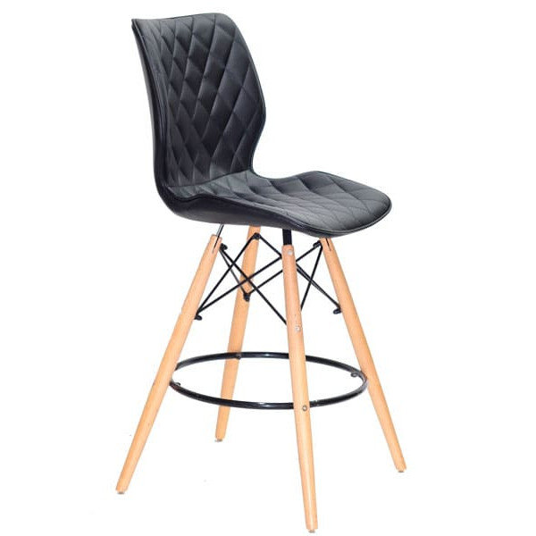 Напівбарний стілець Onder Mebli Nolan BAR 65 Чорний Екошкіра-2