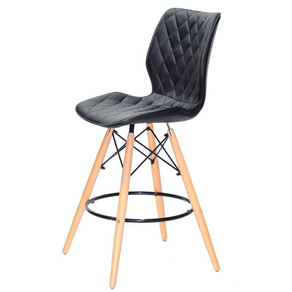 Напівбарний стілець Onder Mebli Nolan BAR 65 Чорний Екошкіра-3