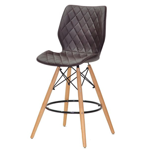 Полубарный стул Onder Mebli Nolan BAR 65 Коричневый 1015 Экокожа-0