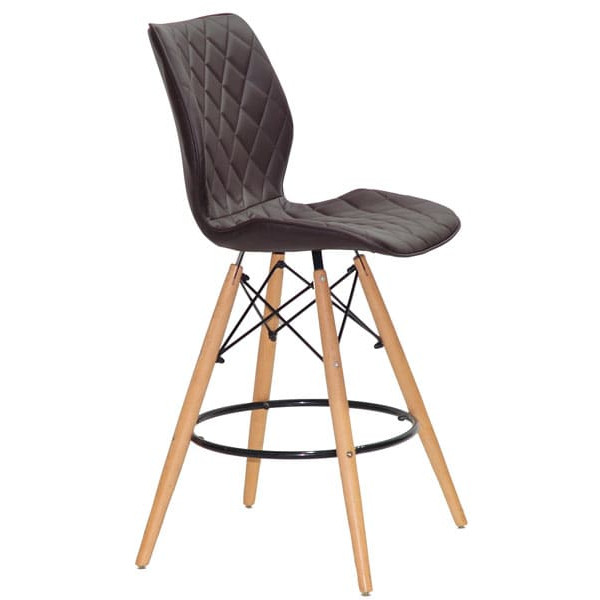 Полубарный стул Onder Mebli Nolan BAR 65 Коричневый 1015 Экокожа-1