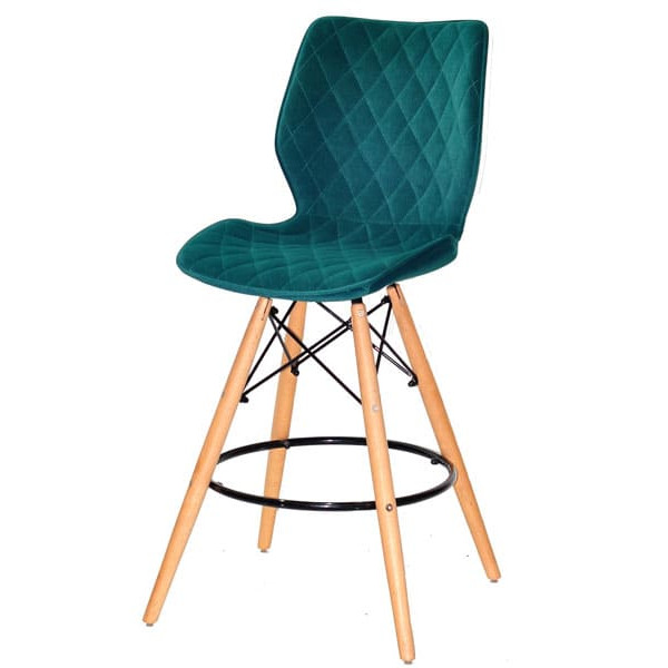 Полубарный стул Onder Mebli Nolan BAR 65 Зеленый B-1003 Бархат-1