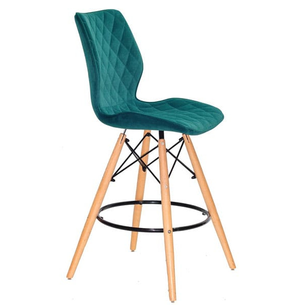 Полубарный стул Onder Mebli Nolan BAR 65 Зеленый B-1003 Бархат-2