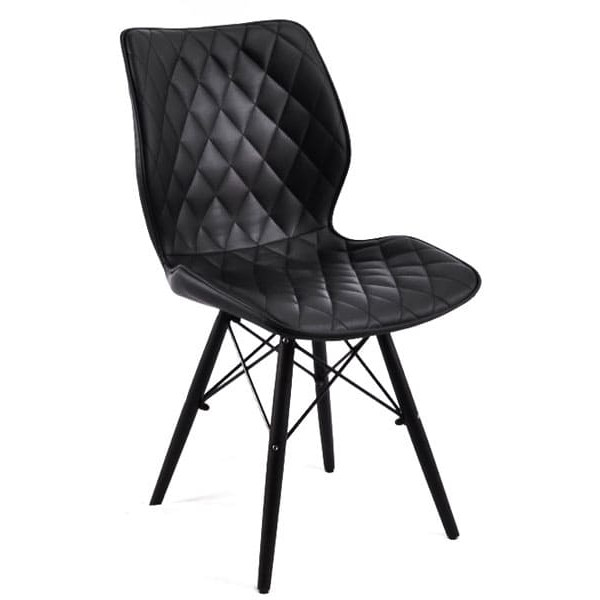 Стілець Onder Mebli Nolan BK Чорний Екошкіра-0