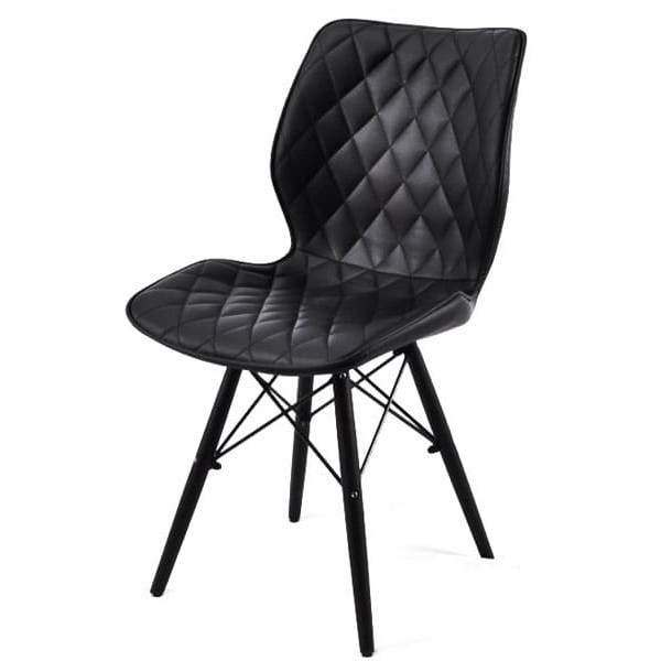 Стілець Onder Mebli Nolan BK Чорний Екошкіра-1