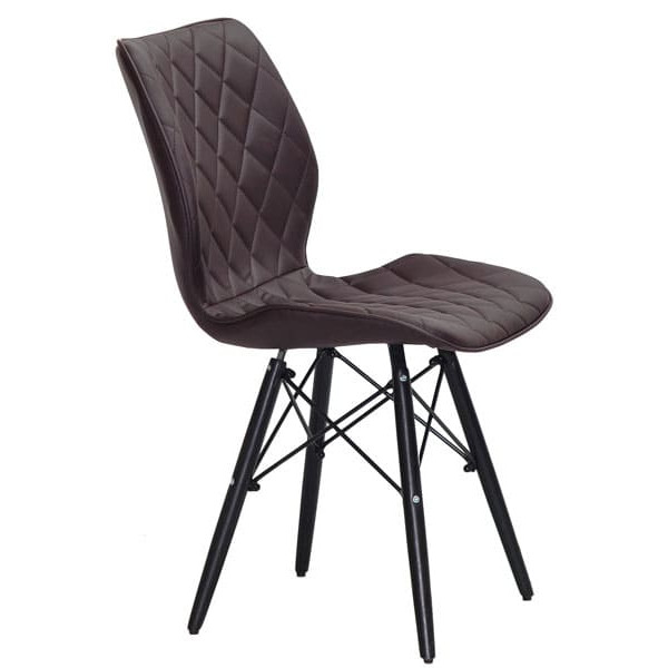 Стул Onder Mebli Nolan BK Коричневый 1015 Экокожа-2