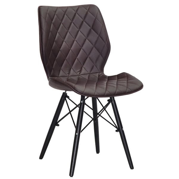 Стул Onder Mebli Nolan BK Коричневый 1015 Экокожа-0