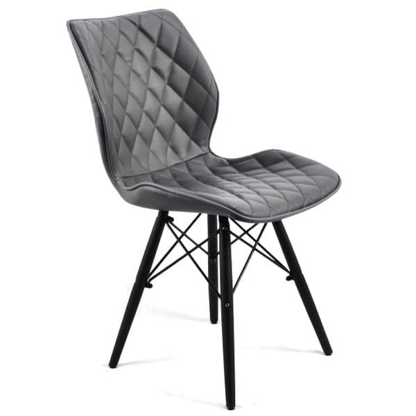 Стул Onder Mebli Nolan BK Серый 1001 Экокожа-0