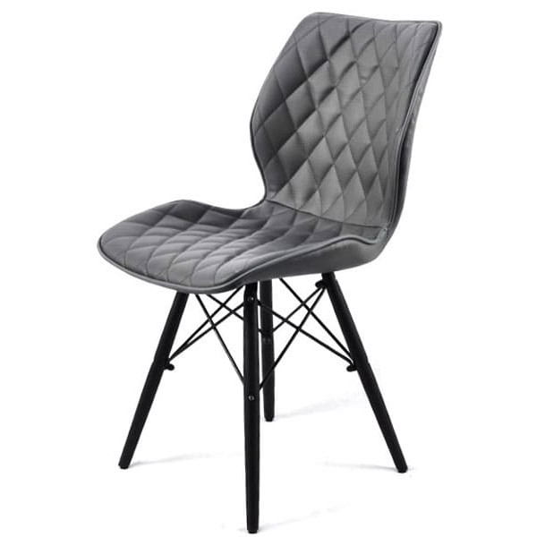 Стул Onder Mebli Nolan BK Серый 1001 Экокожа-1