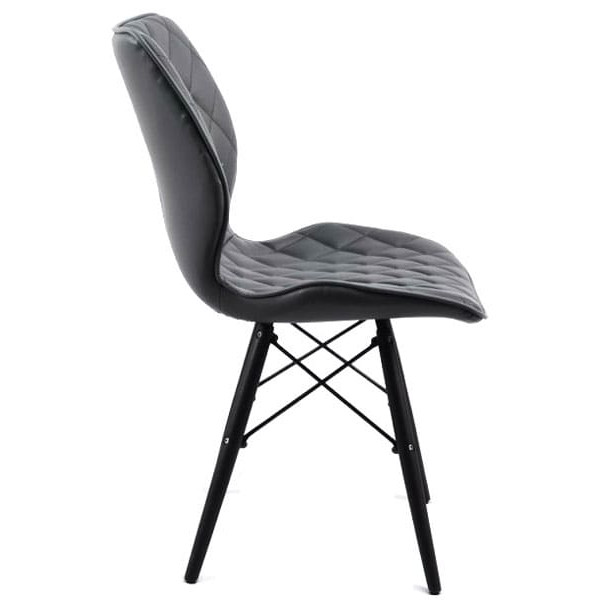 Стул Onder Mebli Nolan BK Серый 1001 Экокожа-2