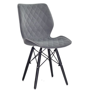 Стул Onder Mebli Nolan BK Серый B-1004 Бархат