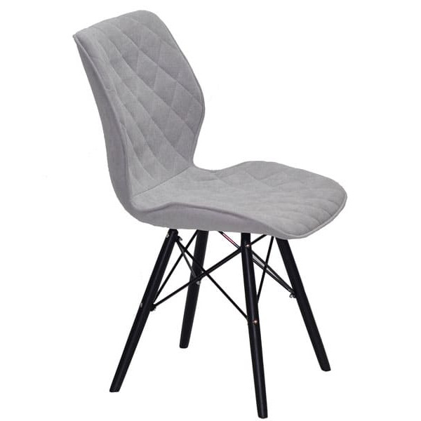 Стілець Onder Mebli Nolan BK Світло-сірий SH-3 Шеніл-2