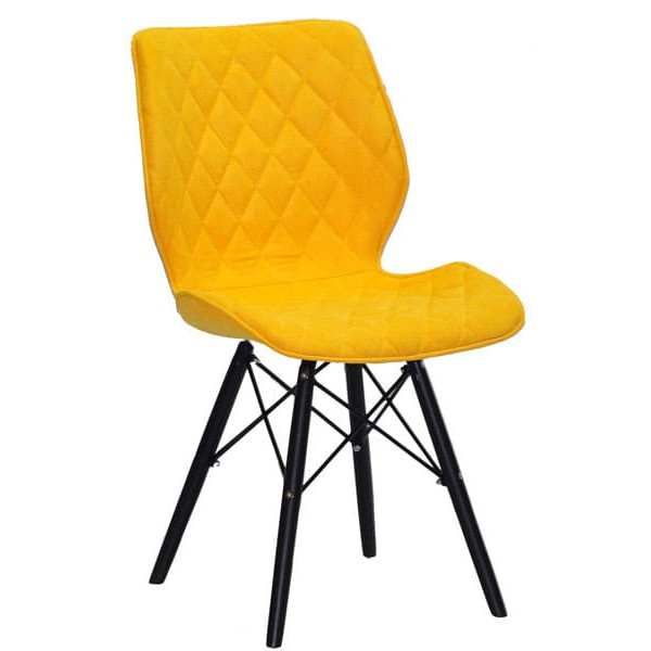 Стул Onder Mebli Nolan BK Желтый SH - 5 Шенилл-0