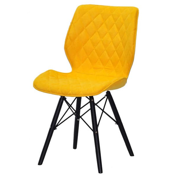 Стул Onder Mebli Nolan BK Желтый SH - 5 Шенилл-1