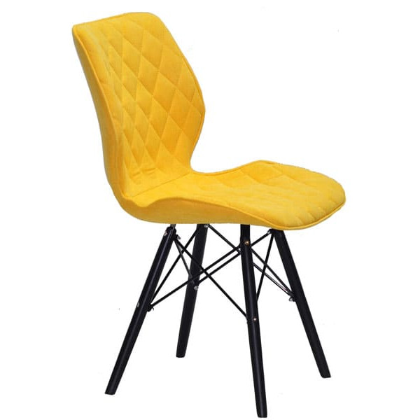 Стул Onder Mebli Nolan BK Желтый SH - 5 Шенилл-2