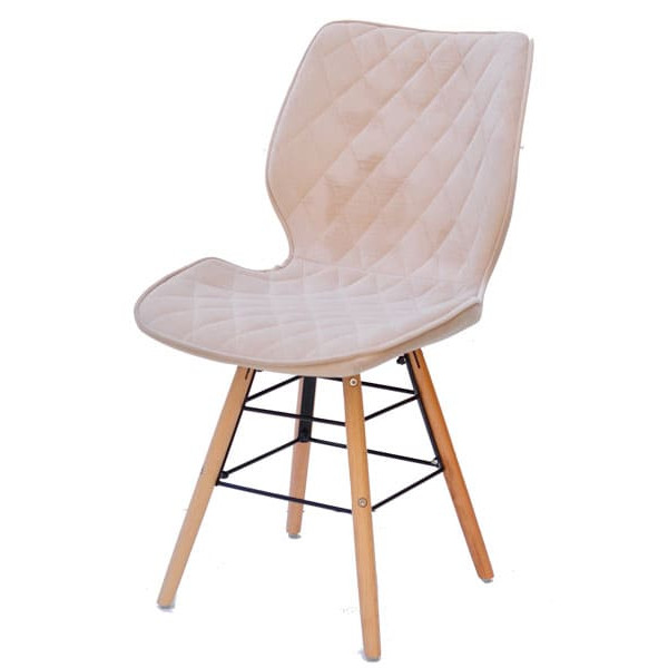 Стілець Onder Mebli Nolan Q Бежевий B-1005 Оксамит-1