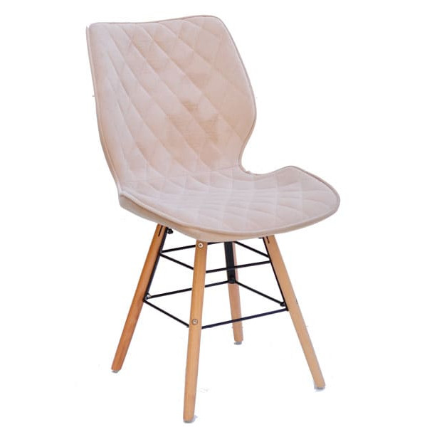 Стілець Onder Mebli Nolan Q Бежевий B-1005 Оксамит-0