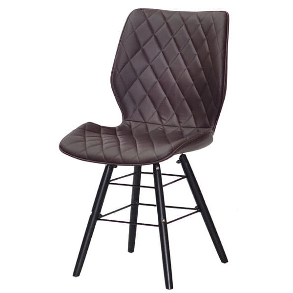 Стілець Onder Mebli Nolan Q-BK Коричневий 1015 Екошкіра-1