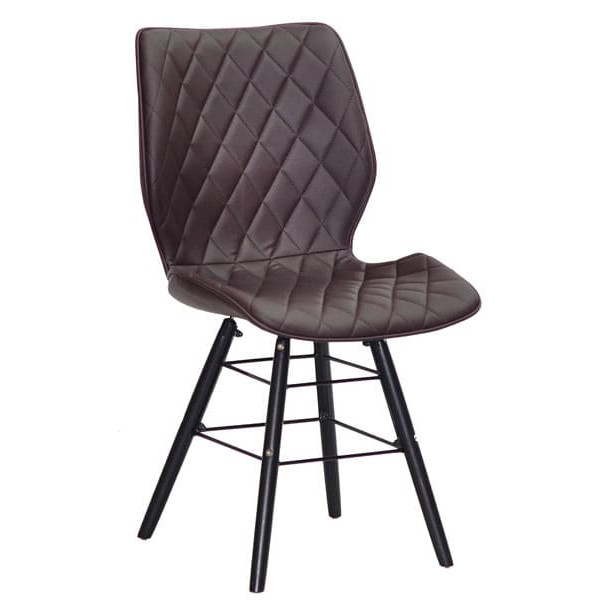 Стілець Onder Mebli Nolan Q-BK Коричневий 1015 Екошкіра-0