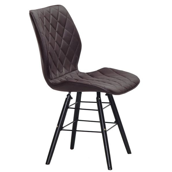 Стілець Onder Mebli Nolan Q-BK Коричневий 1015 Екошкіра-2