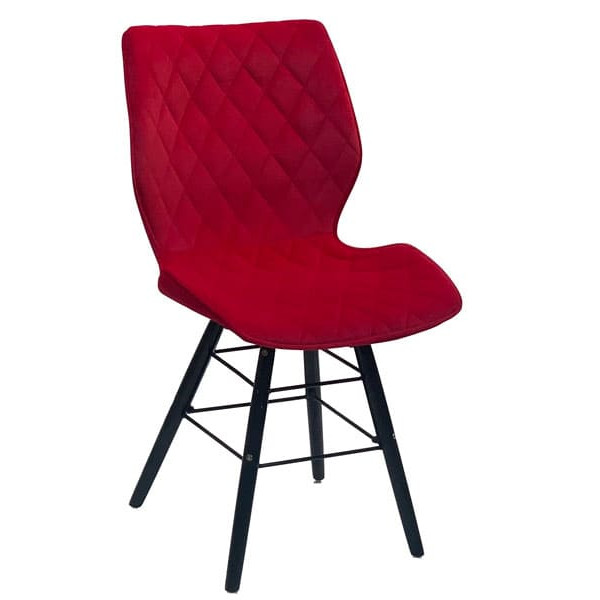 Стілець Onder Mebli Nolan Q-BK Червоний B-1016 Оксамит-0