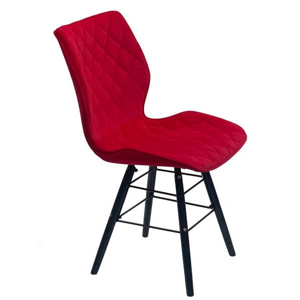 Стілець Onder Mebli Nolan Q-BK Червоний B-1016 Оксамит-2