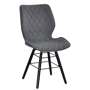 Стул Onder Mebli Nolan Q-BK Серый B-1004 Бархат