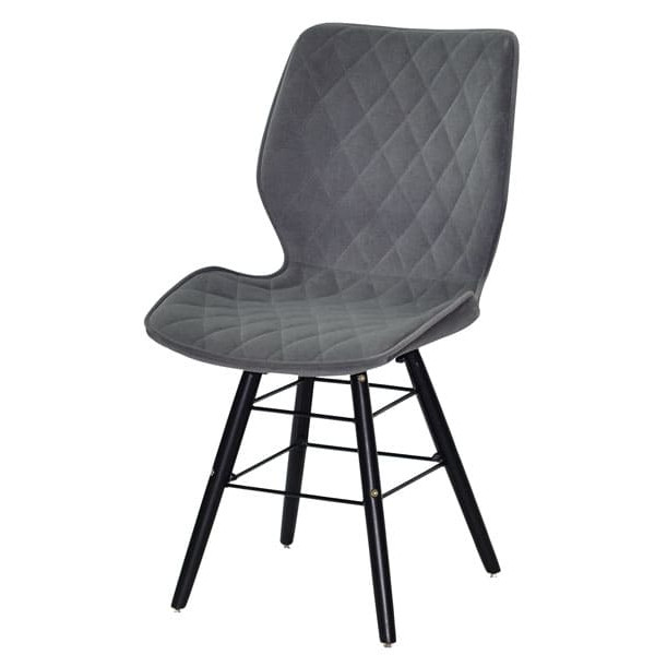 Стул Onder Mebli Nolan Q-BK Серый B-1004 Бархат-1