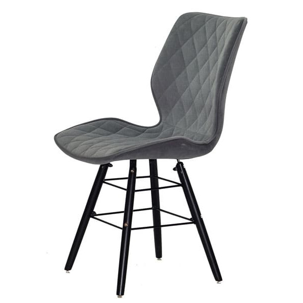 Стул Onder Mebli Nolan Q-BK Серый B-1004 Бархат-3