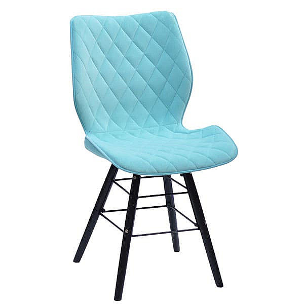 Стул Onder Mebli Nolan Q-BK Голубой B-1019 Бархат-0