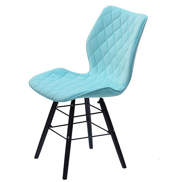 Стул Onder Mebli Nolan Q-BK Голубой B-1019 Бархат-3