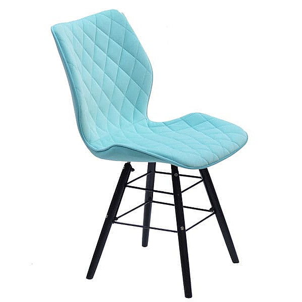 Стул Onder Mebli Nolan Q-BK Голубой B-1019 Бархат-2