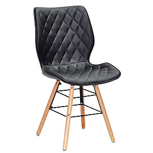 Стул Onder Mebli Nolan Q Черный Экокожа