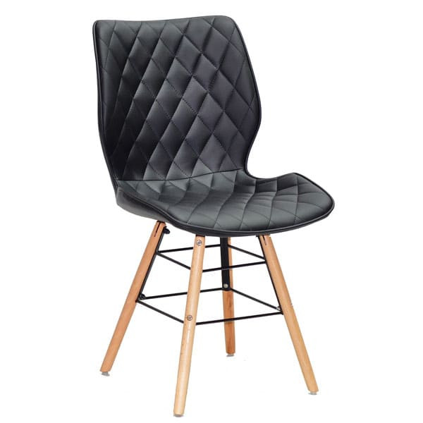 Стул Onder Mebli Nolan Q Черный Экокожа-0