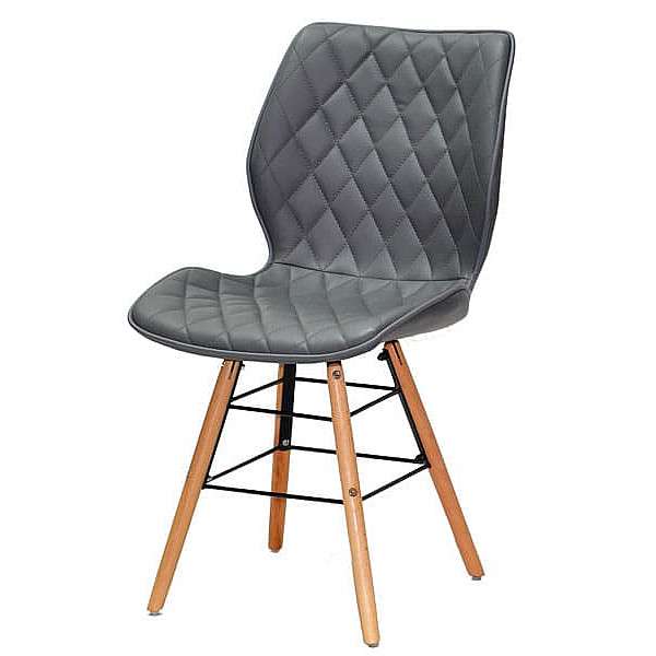 Стул Onder Mebli Nolan Q Серый 1001 Экокожа-1