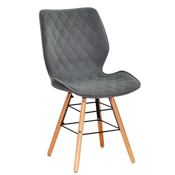 Стул Onder Mebli Nolan Q Серый B-1004 Бархат-0