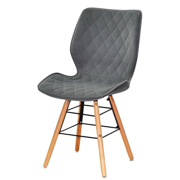 Стул Onder Mebli Nolan Q Серый B-1004 Бархат-1
