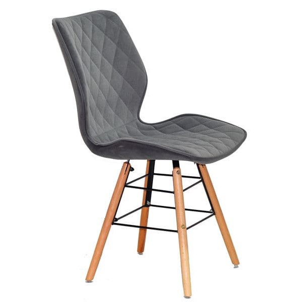 Стул Onder Mebli Nolan Q Серый B-1004 Бархат-2