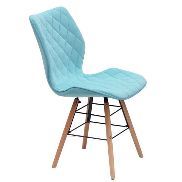Стілець Onder Mebli Nolan Q Блакитний B-1019 Оксамит-2