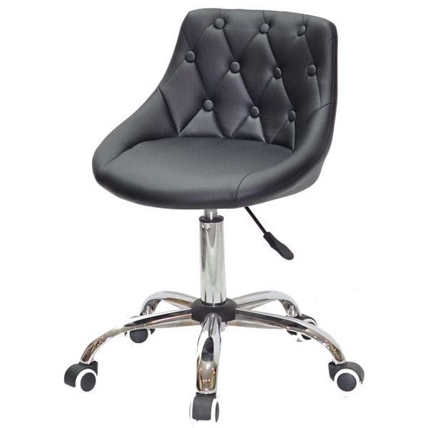 Стілець Onder Mebli FORO+BUTTON CH-OFFICE Чорний Екошкіра-1