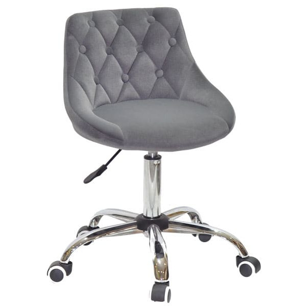 Стул Onder Mebli FORO+BUTTON CH-OFFICE Серый B-1004 Бархат-0