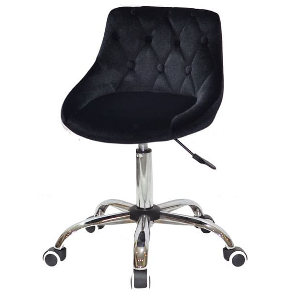 Стул Onder Mebli FORO+BUTTON CH-OFFICE Черный B-1011 Бархат-1