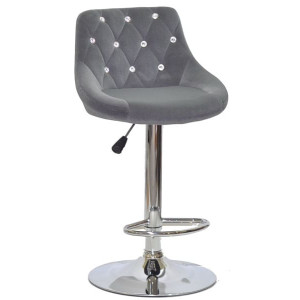Барный стул Onder Mebli FORO+SV BAR CH-BASE Серый B-1004 Бархат